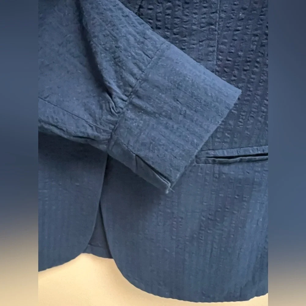 DRAPER JAMES RSVP Women’s Blue Textured Blazer - Size XS - Picture 8 of 9